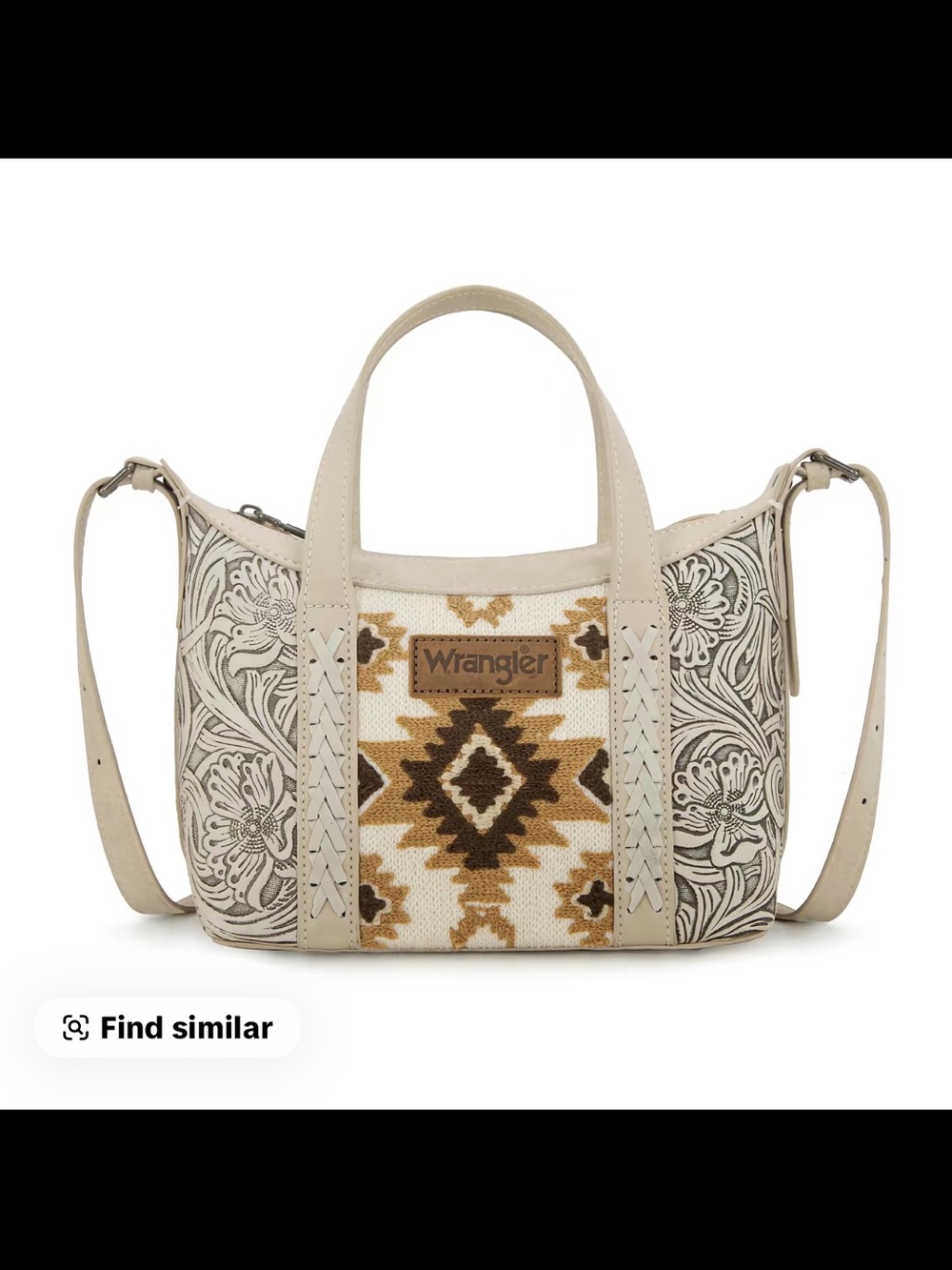 Wrangler Cream, Beige & Brown Southwestern bag NWT